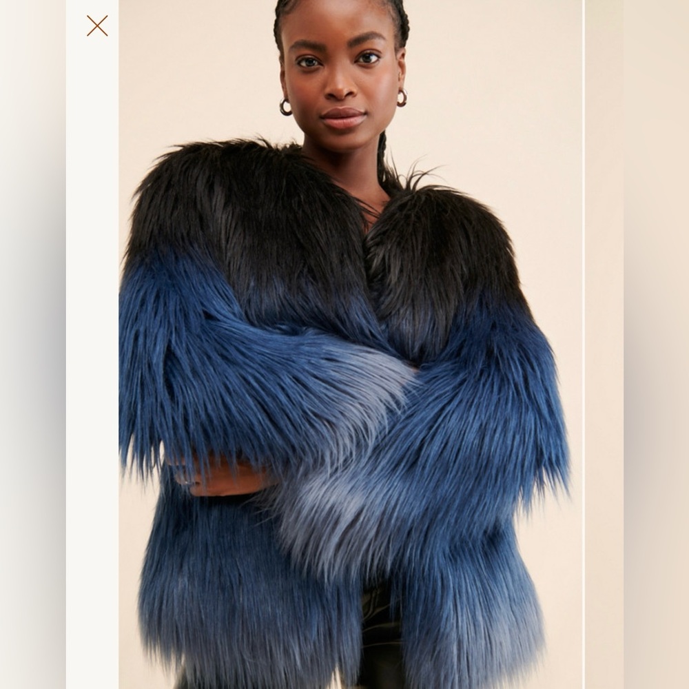 Scotch & Soda Gradient Faux Fur Coat⚜️